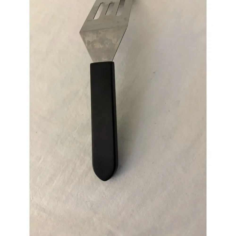 Vintage Pampered Chef Mini Slotted Stainless Spatula Flipper Turner Logo 7.5